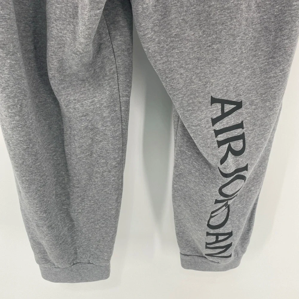 Jordan Sweatpants Mens XL Gray Nike Air Jumpman Fleece Joggers Athletic Pants